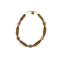 Collar Marea Baja artesanal de coral bambú y jade en tonos marrón y naranja — TIDE STONE España