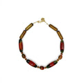 Collar Tramontana artesanal de ágata y cornalina en tonos marrón y rojo — TIDE STONE España