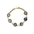 Collar Rompiente – TideStone, collar artesanal de ágata ahumada y calcedonia verde agua hecho a mano en España