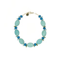 Collar Cénit – TideStone, collar artesanal de howlita turquesa y ágata azul hecho a mano en España