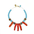 Collar Marea artesanal de piedras semipreciosas en tonos azules y grises — TIDE STONE España