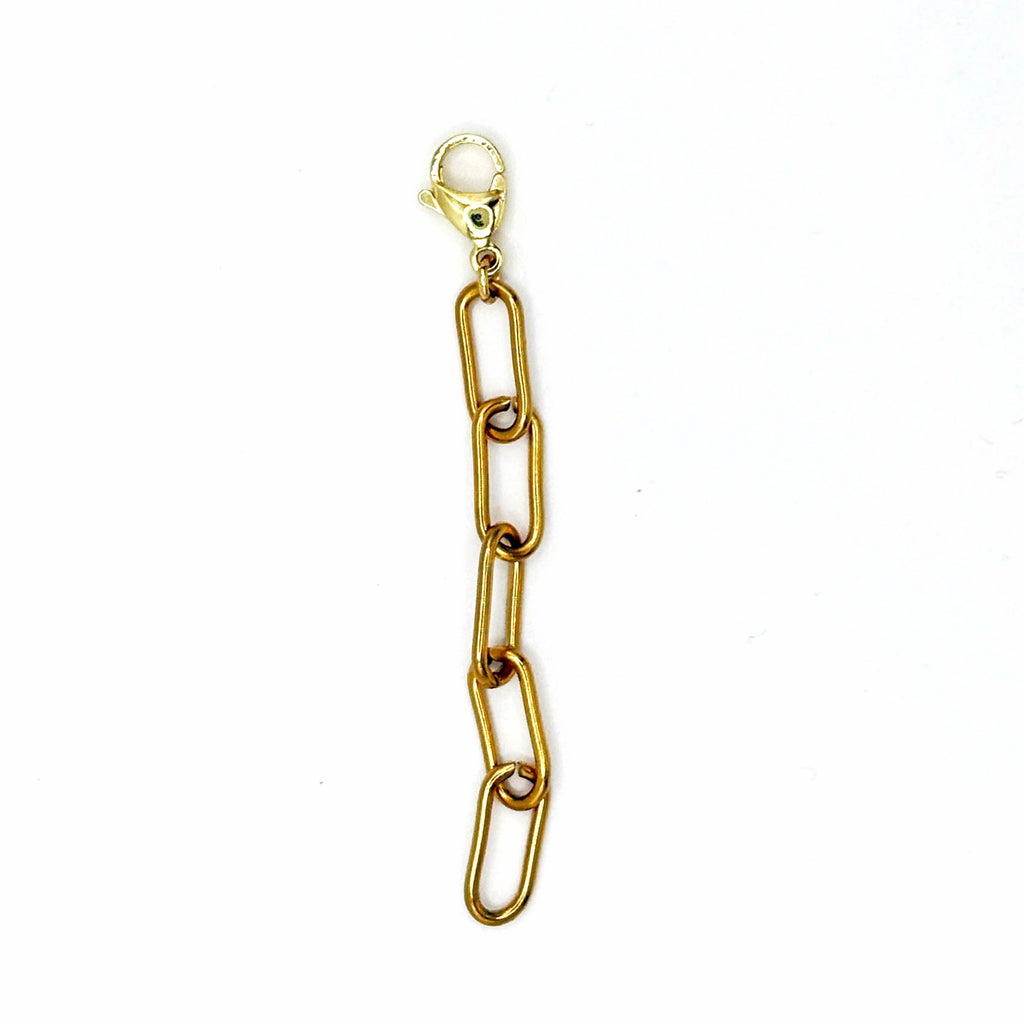 Alargador de collares de cadena de acero inoxidable dorado tipo clip de 8,5 cm con mosquetón – TideStone
