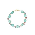Collar Calita de howlita teñida en tono turquesa y coral bambú teñido, hecho a mano – TideStone